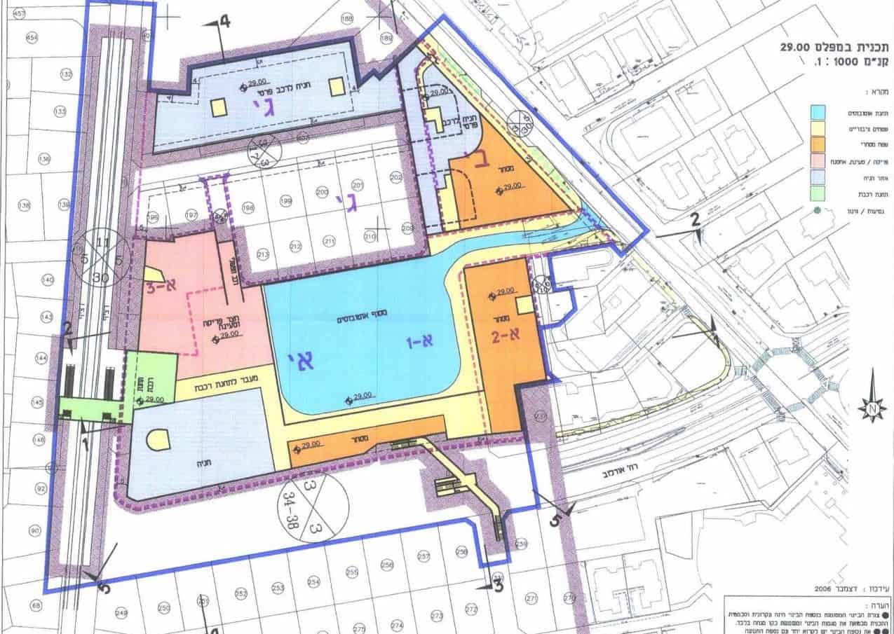 תרשים תוכנת תחנה מרכזית חדשה בפתח תקווה