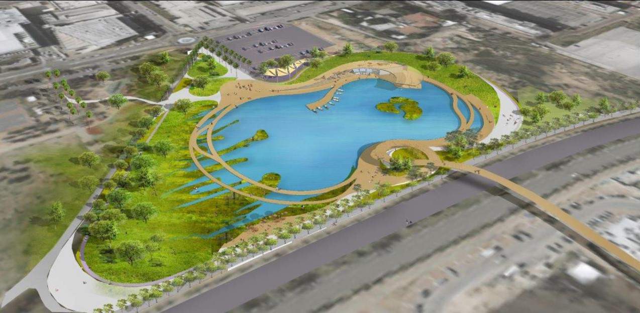 הדמיה של פרוייקט הפארק האקולוגיה בפתח תקווה