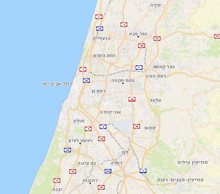 מפת מרכז הארץ שמאי מקרקעין