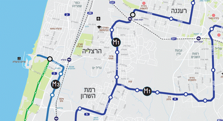 קווי מטרו הרצלייה