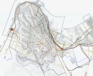 מפה תחבורתי של חיפה שמאי מקרקעין